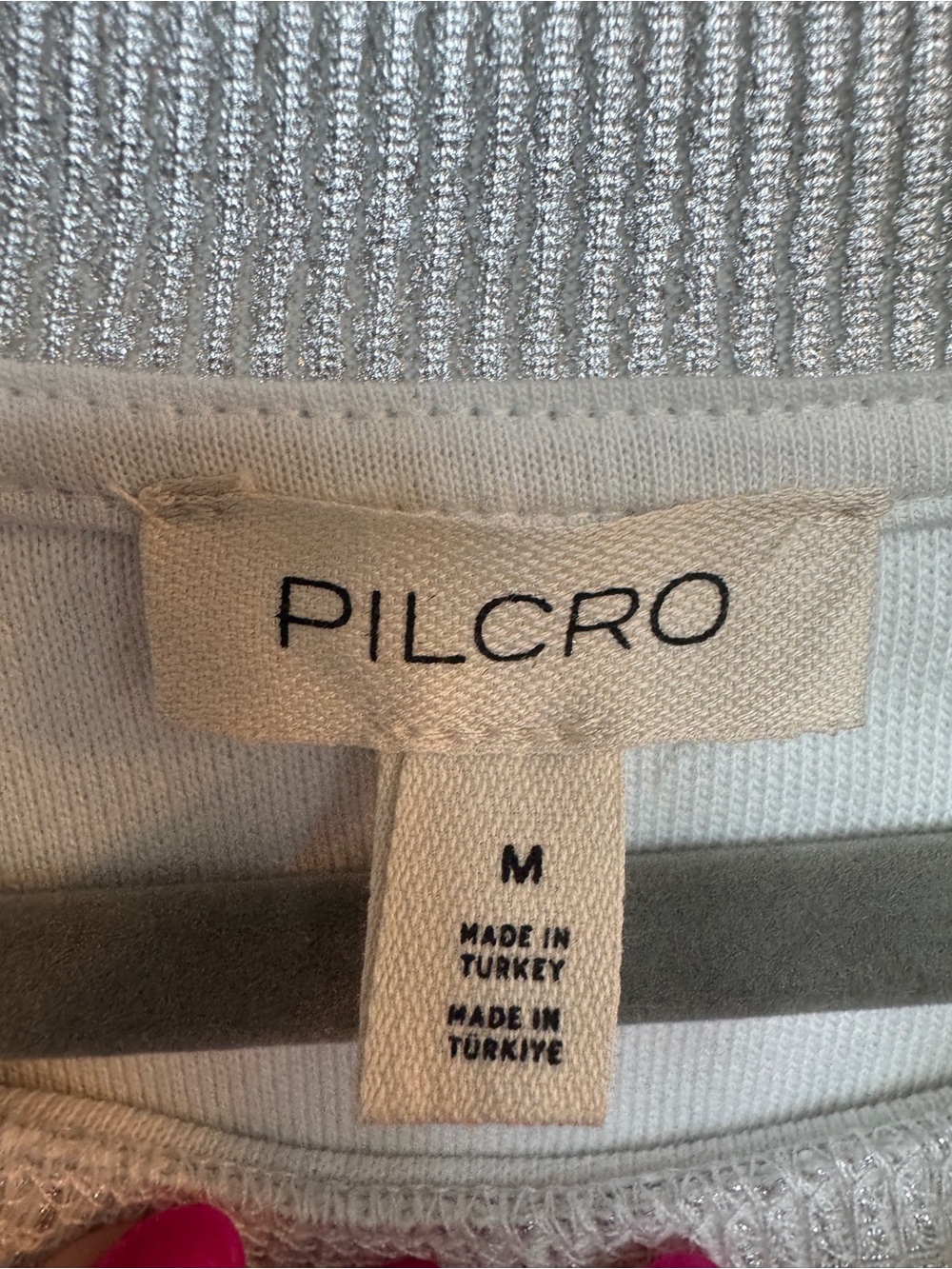 Pilcro Silver Metallic Muscle Tee - Picture 5 of 7